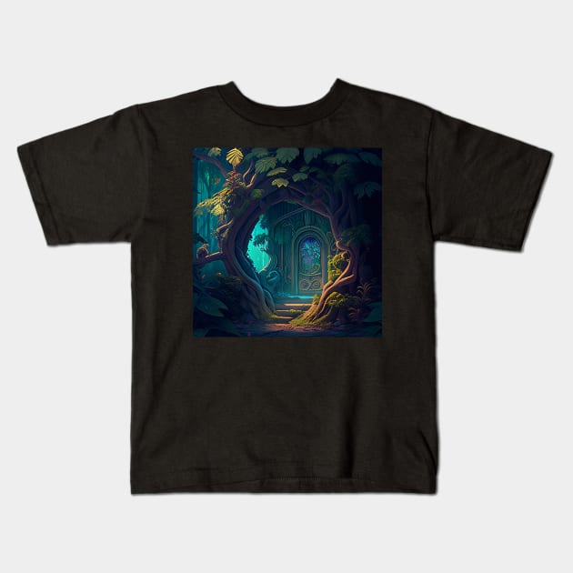 Escape to the Fairy Forest in Spring Kids T-Shirt by D3monic